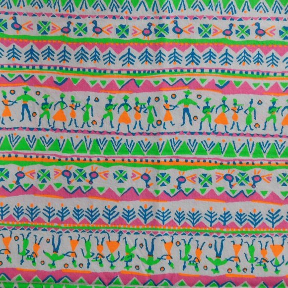 2/$10 Fabric Approx 1 1/2 Yd Caribbean Island Jamaican Inspired 58 Wide - Picture 1 of 4